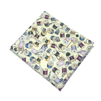 

Fashion Coloured Thread Pattern Cotton Fabric Coloured Sewing Thread Printing Patchwork Sewing Material Diy Women Clothing Dress