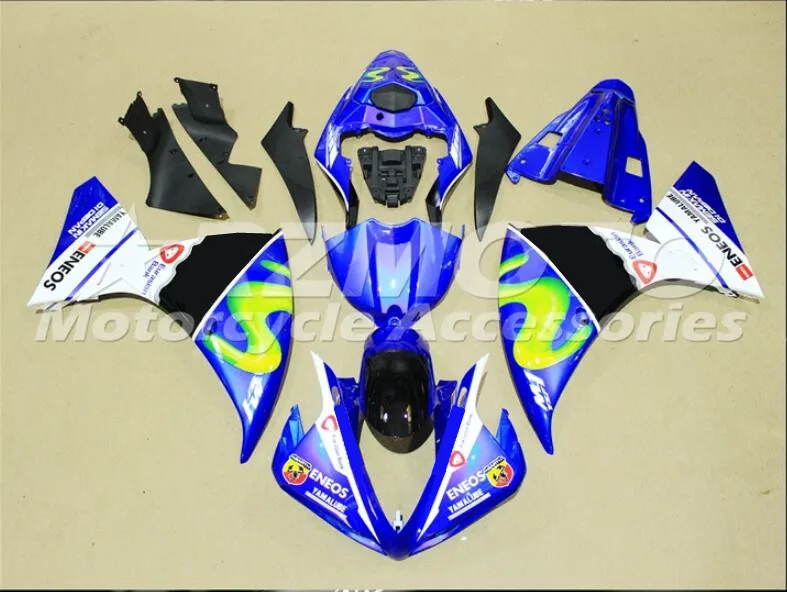 ABS форма мотоцикла Обтекатели подходят для Yamaha YZF-1000-R1 2009 2010 2011 09 10 11 обтекатель кузова набор на заказ синий черный белый - Цвет: same photo show