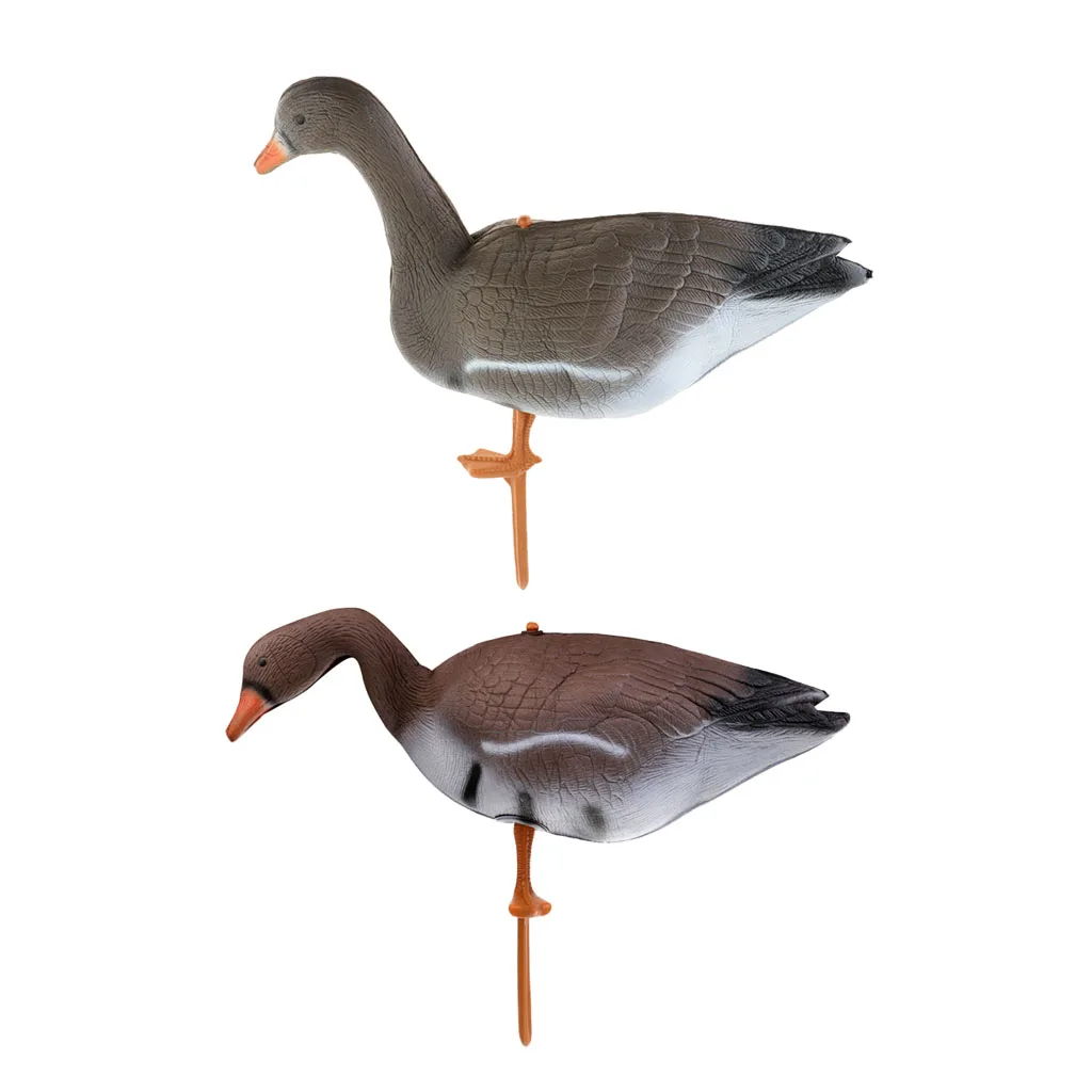 2x Outdoor Full Size Goose Hunting Decoy 3D Target Garden Lawn Decor Scarers