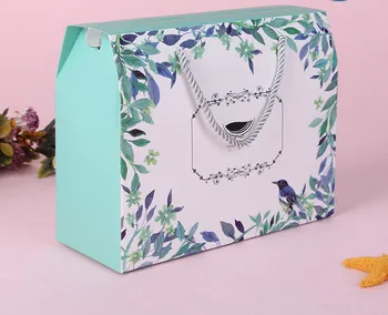 

Customized lighthouse portable paper creative folding flower package gift box ---DH10697