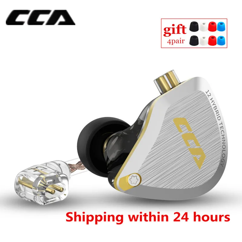 Наушники вкладыши CCA C12 5BA 1DD гибридные металлическая Hi Fi гарнитура спортивные