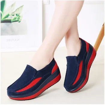 

2020 new autumn women's flat platform shoes women's suede loafers casual sports shoes moccasin shoes