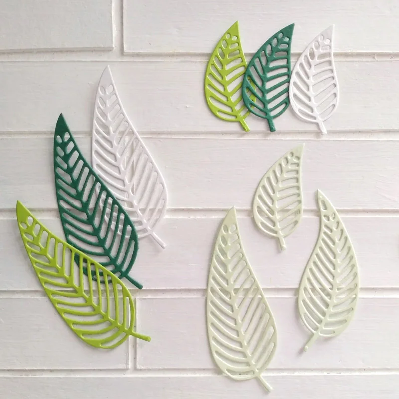 Необычные листья металлические режущие штампы новые для Крафтовая окраска