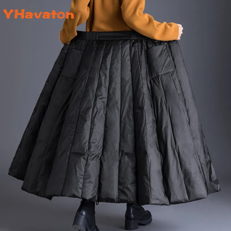 Eendendons Plus Size Winter Maxi Rokken Vrouwen Zwarte Vintage 2020 Hoge Taille Kleding Casual Losse Lange Rokken Voor Vrouwen 3XL Eendendons Plus Size Winter Maxi Rokken Vrouwen Zwarte Vintage 2020 Hoge Taille Kleding Casual Losse Lange Rokken Voor Vrouwen 3XL
