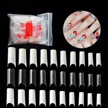 

500pcs\bag False nails Artificial Nail Tips Nails Colored Nail Tips Acrylic Transparent Nail Capsules French Manicure