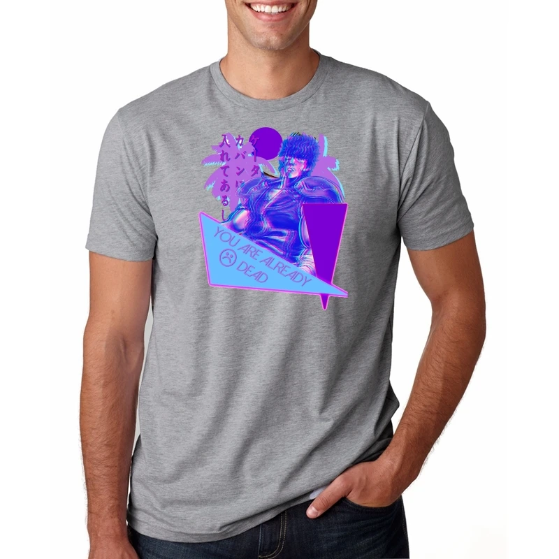 

Fist Of The North Star T Shirts Hokuto No Ken Kenshiro Hundred Crack Fist Cool Tees Cotton Mens Short Sleeved T-Shirts