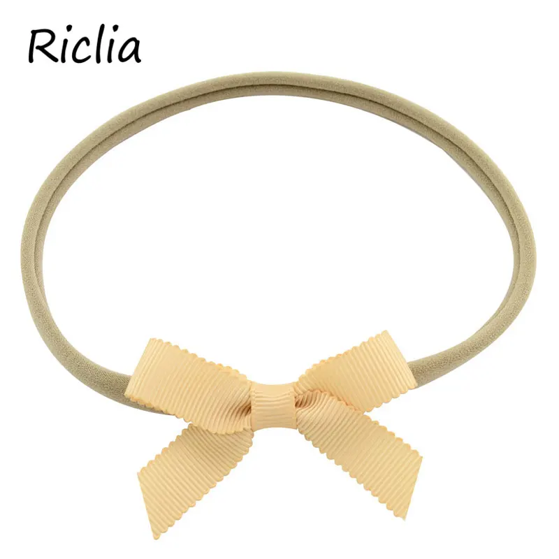 Riclia/20 шт./лот; ленты для девочек; аксессуары для волос; бант принцессы; детская лента для волос; однотонная детская лента для волос; яркие цвета; головные уборы для девочек