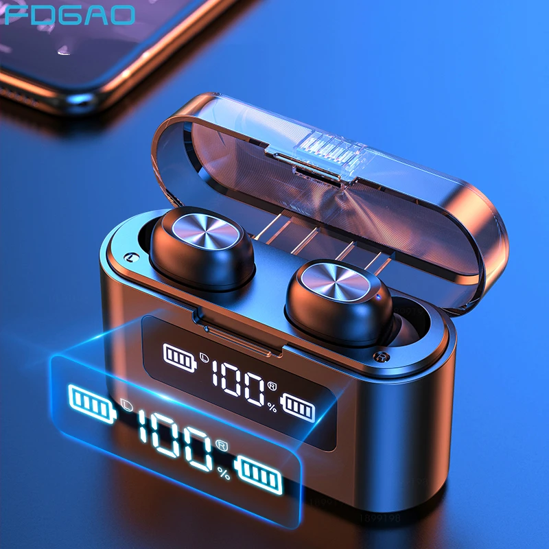 

TWS Bluetooth 5.1 Earphones 2200mAh Charging Box Wireless Headphones Touch Control Headsets Sports Waterproof Earbuds With Mic