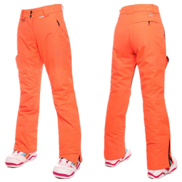 SAENSHING, зимний лыжный костюм для женщин, куртка для горного катания на лыжах, штаны для сноуборда, водонепроницаемая, 10 K, дышащая, зимняя куртка, теплый комплект для улицы - Цвет: strapless orange