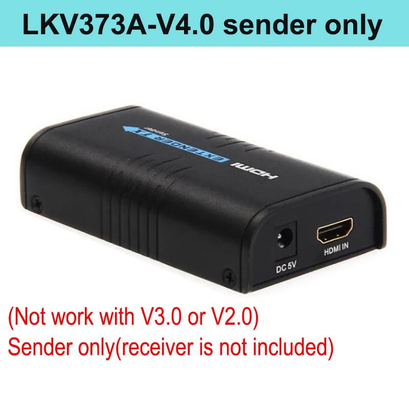 AEMYO LKV 373 V 2.0 HDMI Extender TX Sender Over Single Cat 5/5 e/6イーサネットケーブル最大390フィート1080 P、HD Audio、HD DVD PS 3用Deep Colorに : LKV373A 1080P HDMI Extender 365ft⁄120M Over Single