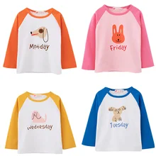 Детские футболки с длинными рукавами и героями мультфильмов футболка для девочек детская брендовая хлопковая футболка для девочек, осенняя одежда для малышей