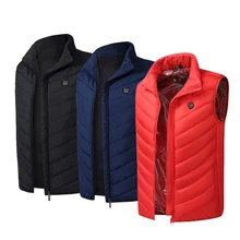 Hot Sale Heated Vest Jacket 8 Heating Zones USB Men's Winter Electric Heating Sleeveless Jacket Vest Jacket Heating Dropshipping