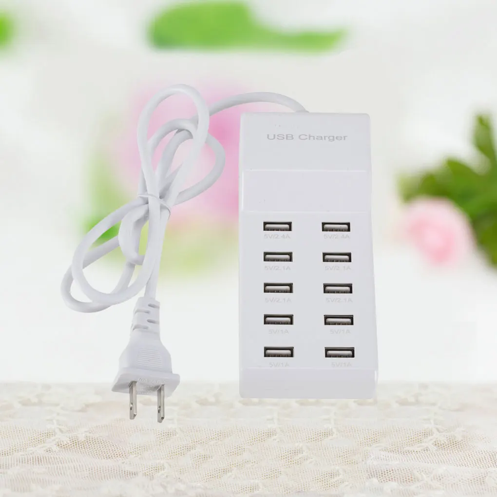 10 портов USB зарядное устройство телефон планшет USB устройство путешествия настольное зарядное устройство концентратор питания США вилка ЕС вилка