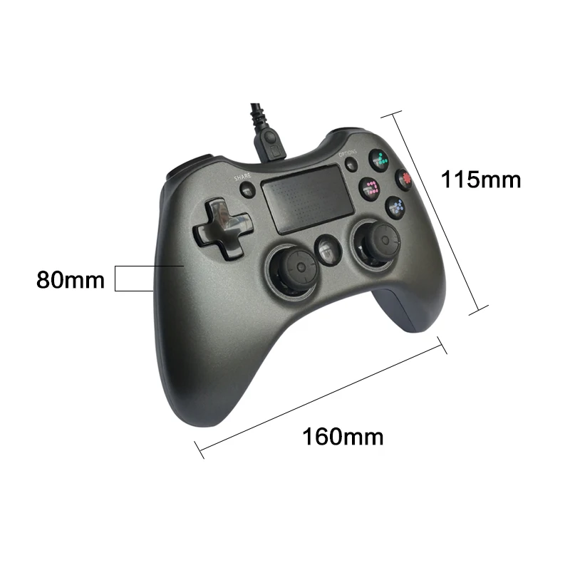 Новый проводной геймпад для PS4 контроллер с двойной вибрацией Джойстики PS3 ПК Android
