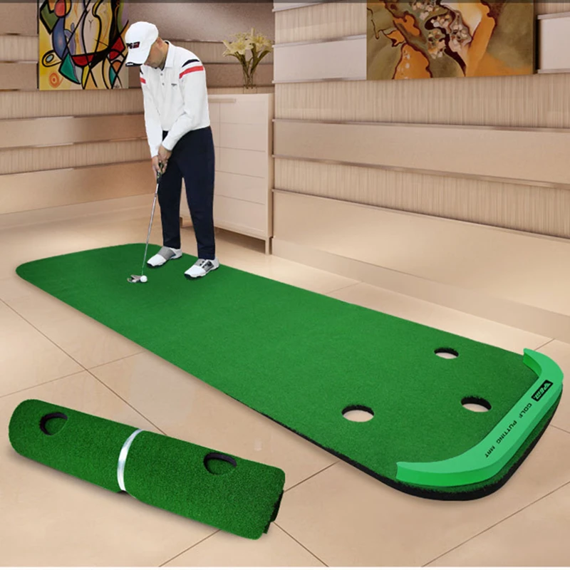 Indoor Golf Putting Green Perfect Mat For Home and Office Portable Mini Training Aid Heavy Duty Practice Exercises Blanket | Спорт и