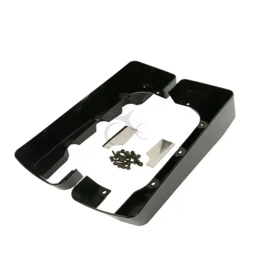 

TCMT Black 4" Hard Saddle Bag Extensions For 94-13 12 11 13 Harley Touring FLHT FLHR FLHX FHTR Road Glide King