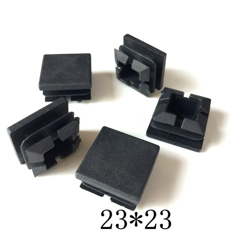

23x23mm Square Plastic Black Blanking End Cap Tube Pipe Insert Plug Bung Threaded Pipe Plug