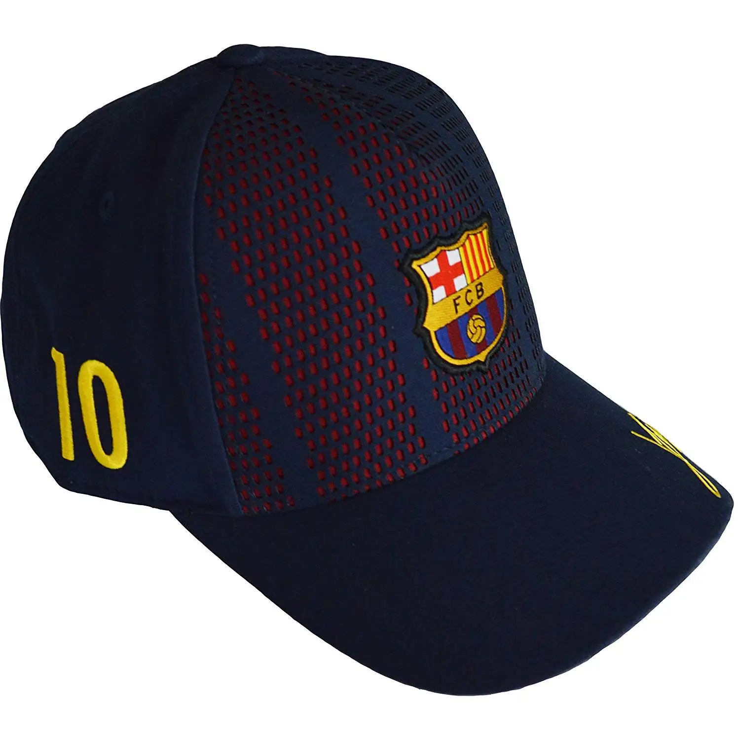 Кепка официальная FC Барселона Месси 10+ подпись-Взрослый Регулируемый
