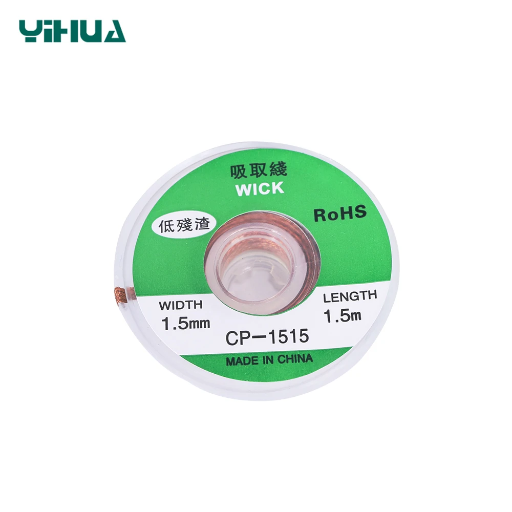 Soldering Wire Desoldering Braid Solder Remover Desoldering Mesh Braid Welding Wires Width 2mm Length 0.75m Width 1.5mm 2mm 2.5mm 3.5mm 1.5M Length Solder Wire Desoldering Braid Welding Solder Remover Wick Wire