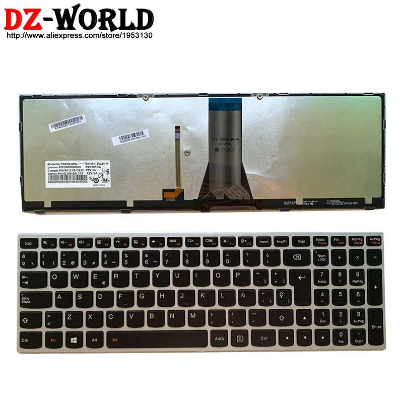 Клавиатура с подсветкой для ноутбука Lenovo оригинальная испанская клавиатура Ideapad