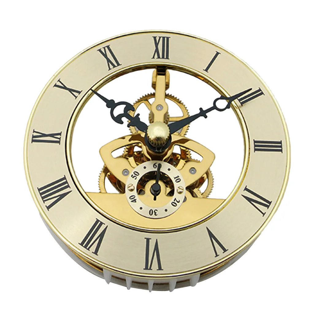 Полые Скелет кварцевые часы движение вставка, с римскими цифрами DIY ремесло, прозрачный