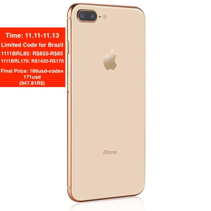 Unlocked Used Apple iPhone 8/ 8 Plus A11 Hex Core iOS Smartphone 3GB RAM 64/256G ROM 4.7/5.5&quot 12MP Fingerprint LTE Mobile Phones |