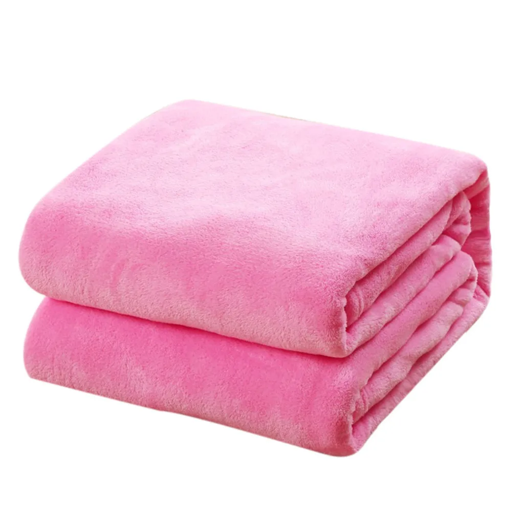 Мягкое фланелевое одеяло для гостиной, спальни, кондиционер, постельное одеяло, высокое качество, 50x70 см/70x100 см, новинка,# B10 - Цвет: P