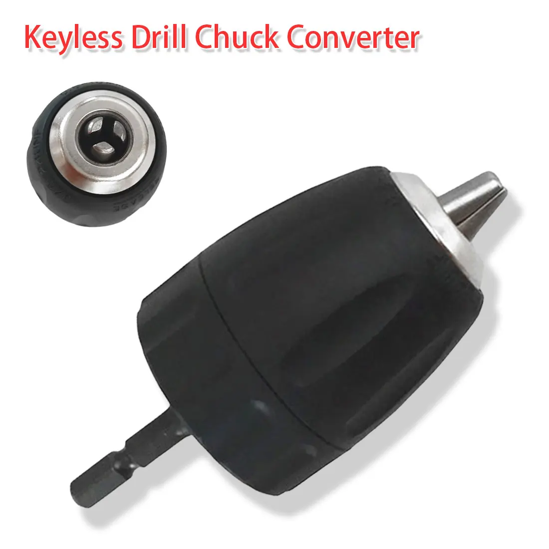 

Keyless Drill Chuck 0.8-10mm Converter 3/8" 24UNF+1/4 Hex Shank SDS Adaptor for Engraving Machine Woodworking Screwdriver Tool