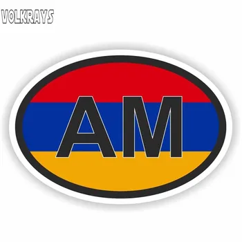 

Volkrays Fashion Car Sticker Armenia AM Country Code Motorcycle Accessories Reflective Waterproof Sunscreen Vinyl Decal,7cm*12cm