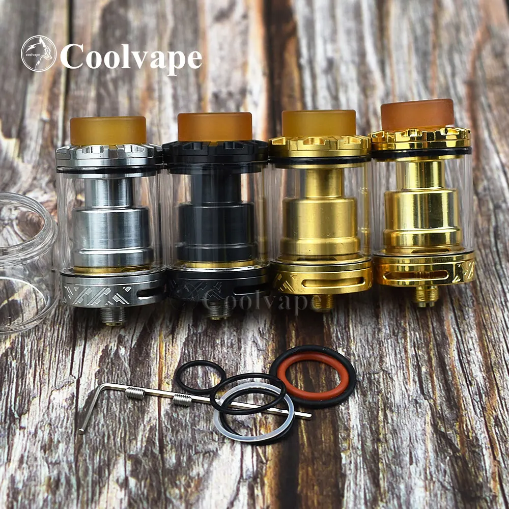 

coolvape rta e cigarette tank 3.5ml 24mm Diameter Single Dual Coil Adjustable Airflow Top Fill Atomizer vs Taifun GTR RTA