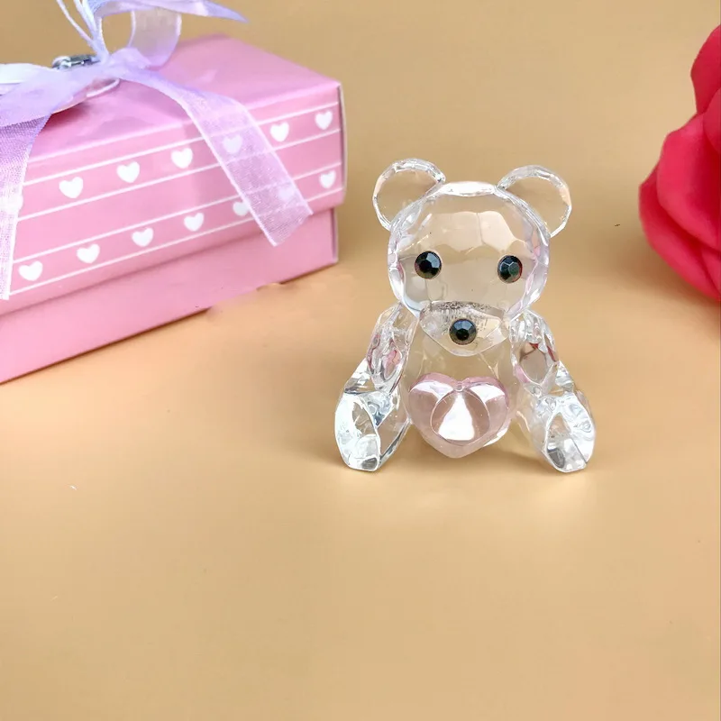 80 шт./лот)+ выбор коллекция кристаллов розовые фигурки Мишки Тедди для девочек подарок на день рождения