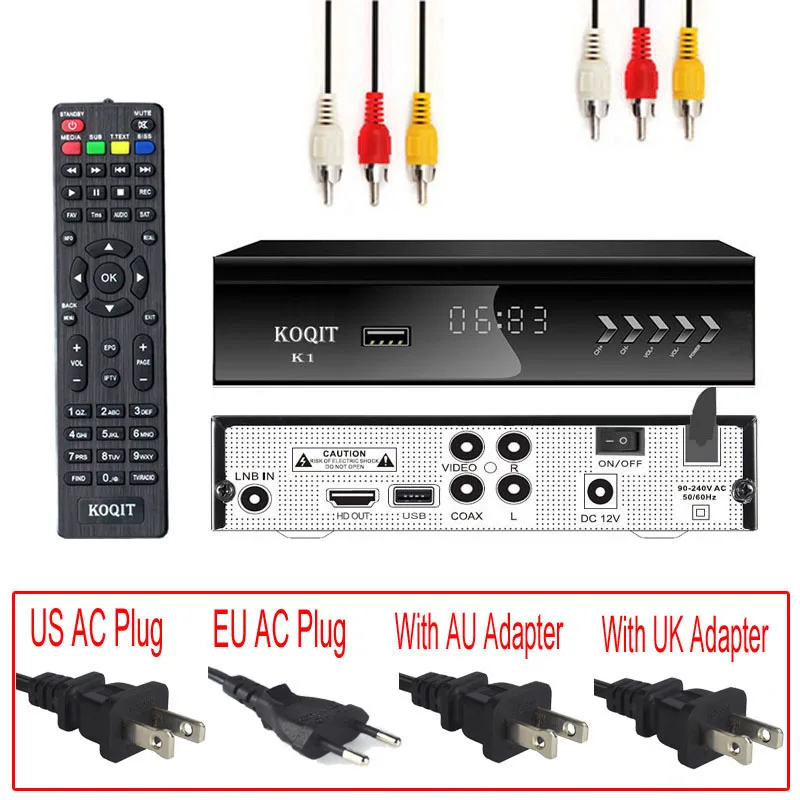 KOQIT DVB S2 цифровой спутниковый ресивер декодер тюнер приемник Wifi Youtube m3u IPTV Biss vu USB