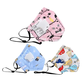 

3 Pcs Respirator Face Maske For Germ Protection Child Cotton Face Maskswashable And Reusable Facemask Kids Cartoon Print Bandana