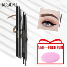 ROSALIND карандаш для бровей водонепроницаемый для бровей краситель двухсторонний карандаш для бровей Татуировка тонкий эскиз тени для бровей Флик косметика