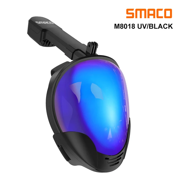 $US $30.99  SMACO Full Face Snorkel Mask with UV Protection Anti-Fog Detachable Camera Mount 180 degrees Panora