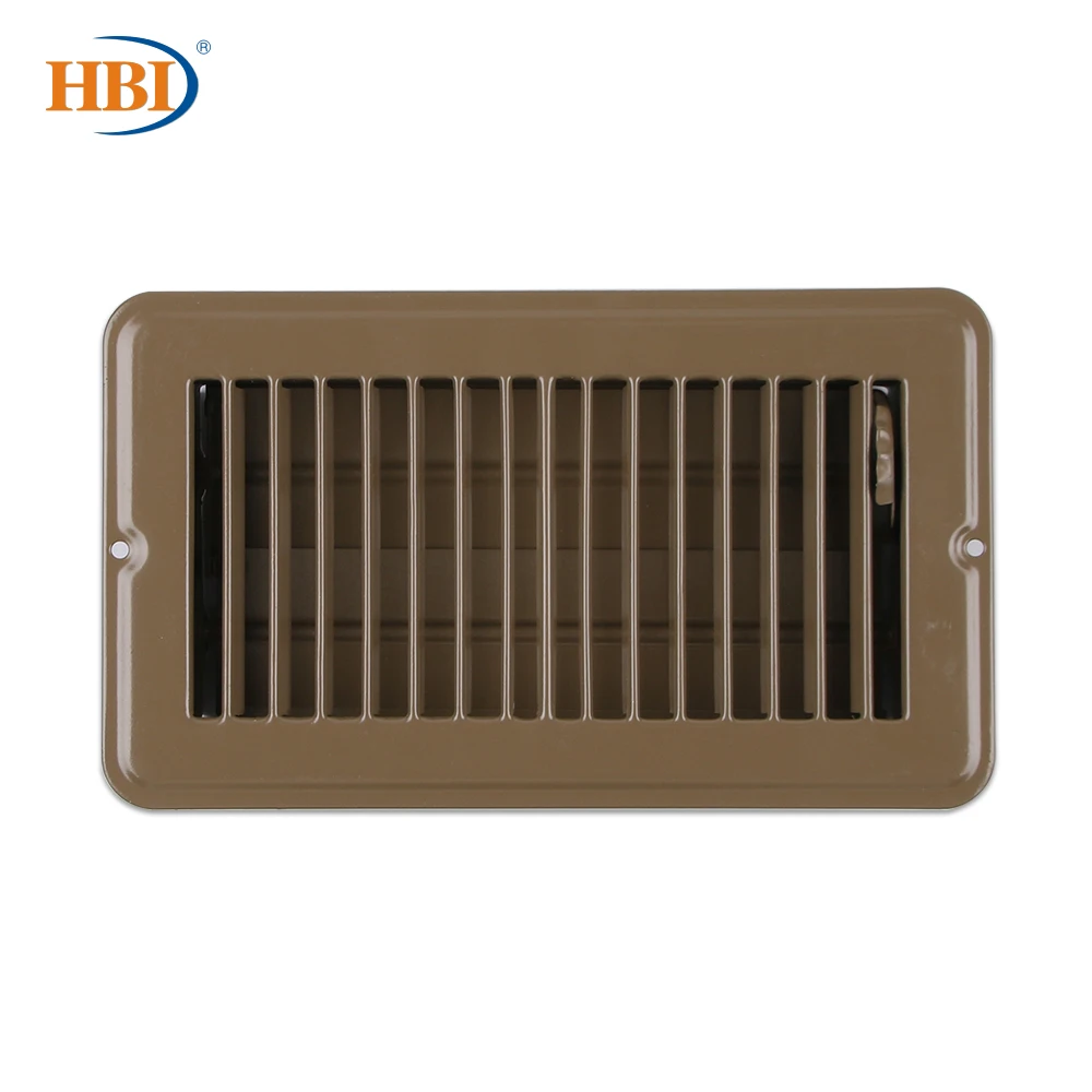 

HBI 4" x 8" Brown Floor Air Register Floor Diffuser with Holes for RV and Home Steel Plastic Vent