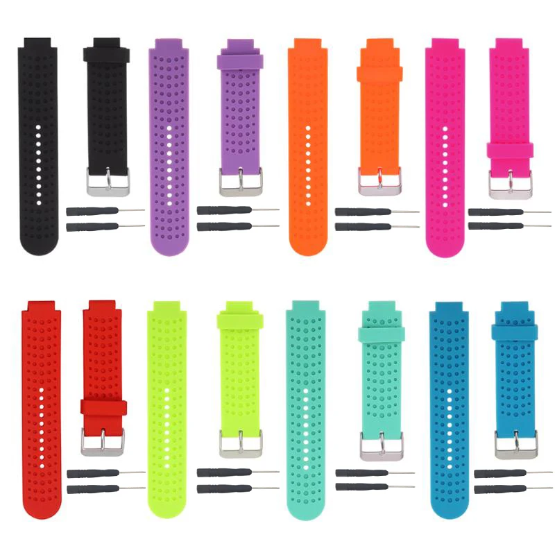 Силиконовый сменный ремешок для наручных часов смарт Garmin Forerunner 230/235/630/220/620/735 GPS