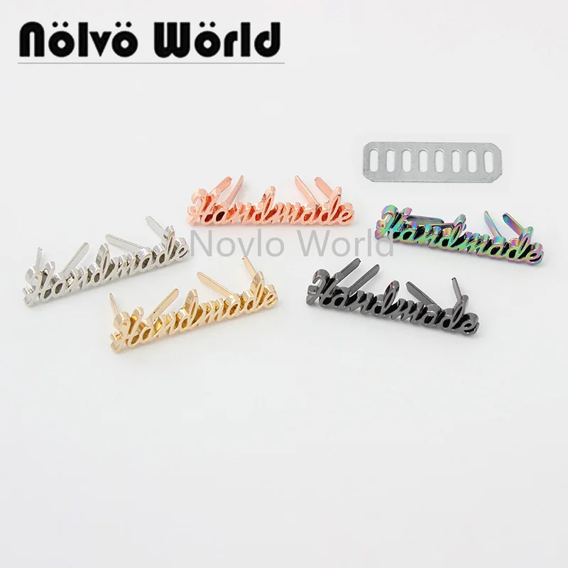 Decorative Metal-Bag Handmade Purse Label for 20-100pieces 35--9mm 5-Colors Letters Script