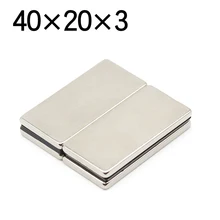 1/2/5/10 Pcs 40x20x3 Block NdFeB Neodymium Magnet N35 Super Powerful imanes Permanent Magnetic