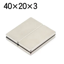 1/2/5/10 Pcs 40x20x3 Block NdFeB Neodymium Magnet N35 Super Powerful imanes Permanent Magnetic