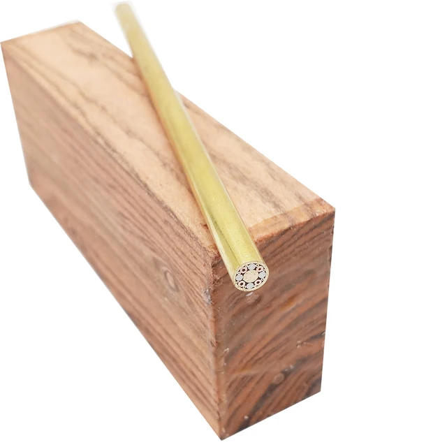 Knife DIY shank brass Mosaics Pin Rivets 130mm length nail steel tube 6mm DIY knife handle screw FIlled with resin G32