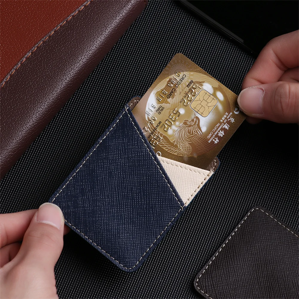 Credit Card Holder 1PC New Fashion Adhesive Sticker Mobile Phone Wallet Pocket Elastic Cellphone Pocket Stick-on Card Bag