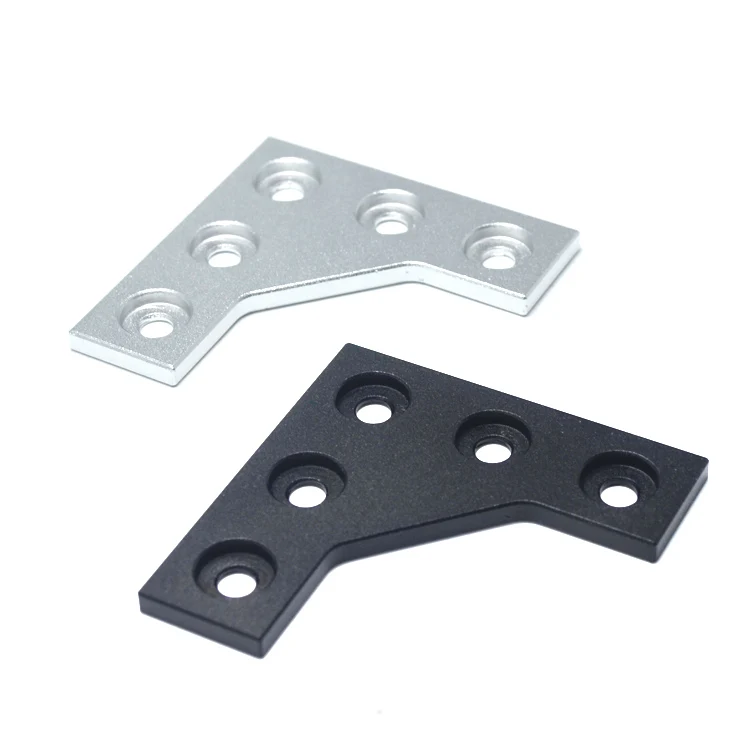 GIULY 10pcs 90 Degree Joining Plate 5 Hole Connector Plate for V-slot Aluminum Profile 2020