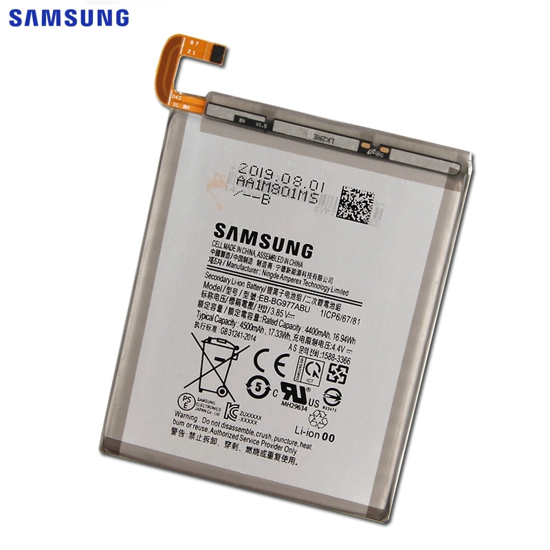 SAMSUNG сменный аккумулятор EB-BG977ABU для SAMSUNG S10X 5G версия S10 SM-G9730 S10 X 4500 мАч аккумулятор для телефона