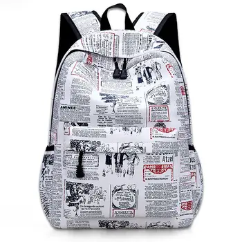 

New fashion ladies backpack canvas printing casual large capacity wild backpack