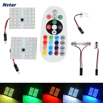 

Nstar 1Set T10 Car LED Lamp Reading Interior Light Accessories Remote Controller Flash Strobe For Octavia Corsa C3 Fabia 014