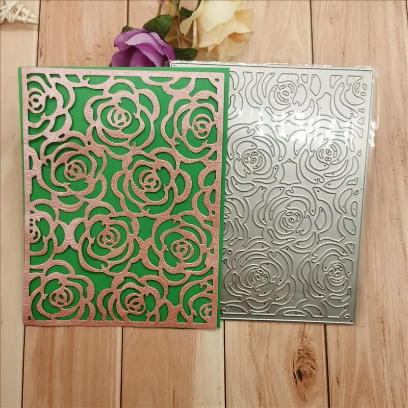 Роза фон для резки металла штампы DIY скрапбукинга альбом бумажные открытки