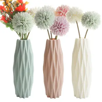 

Flower Vase Decoration Home Plastic Vase White Imitation Ceramic Flower Pot Flower Basket Nordic Decoration Vase Home Decoration