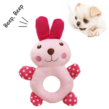 

Cute Pet Dog Cat Plush Squeak Sound Dog Toys Funny Fleece Durability Chew Molar Toy Fit for All Pets Chicken Rabbit Frog