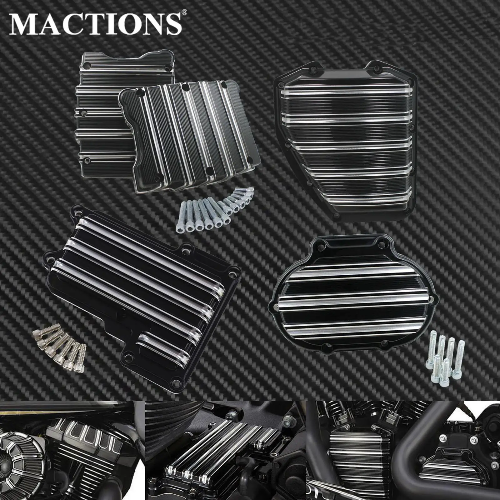Motorcycle Forged Cam Cover Rocker Box Top Cover Transmission Top Cover Transmission Cable Clutch Cover For Harley Touring Dyna